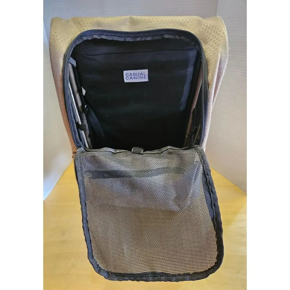 Casual Canine brand Dog Cat Pet/Carrier/Bag/Backpack/Wheels - - Tan‎